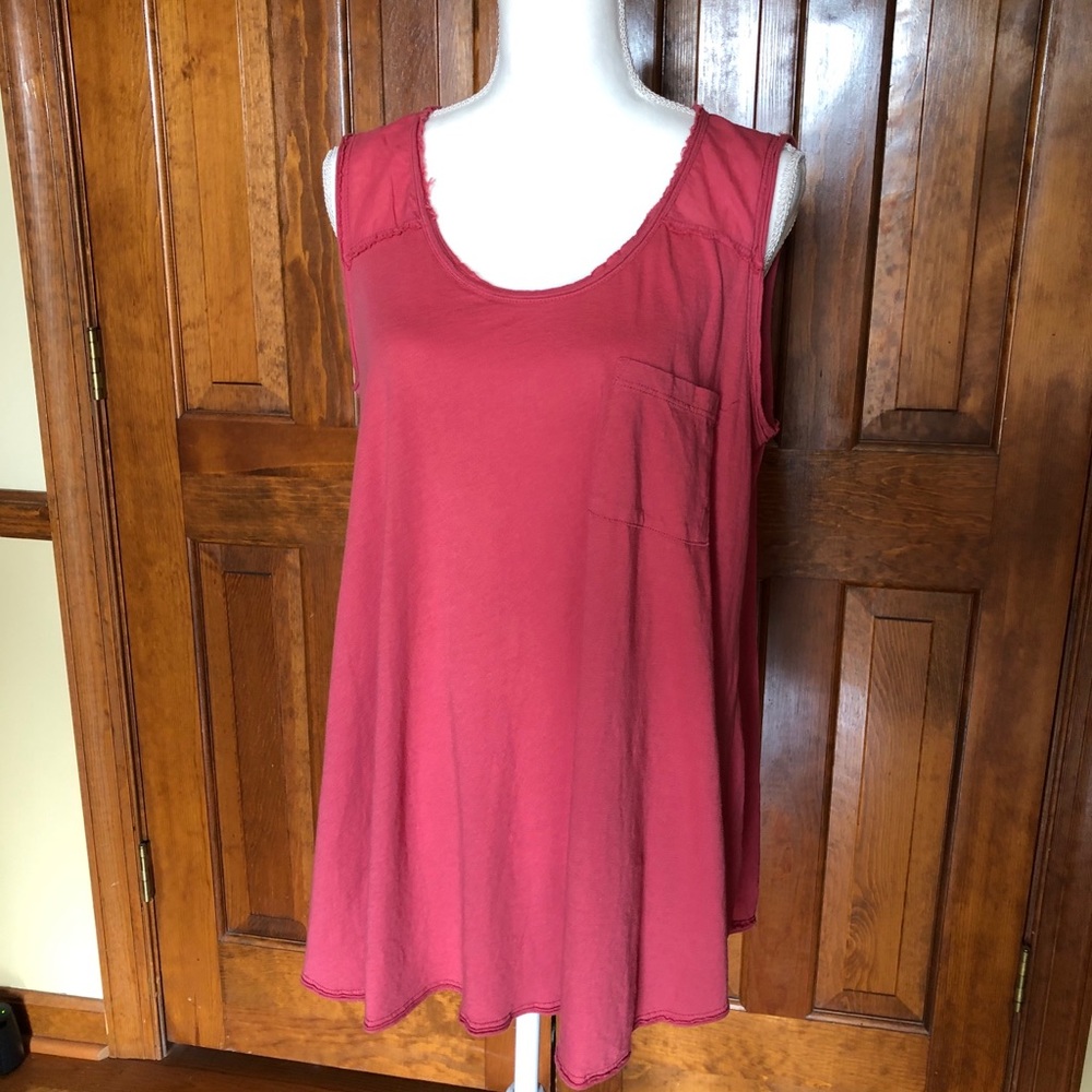 We The Free/ Soft Raw Edge Tunic Top/Size Medium